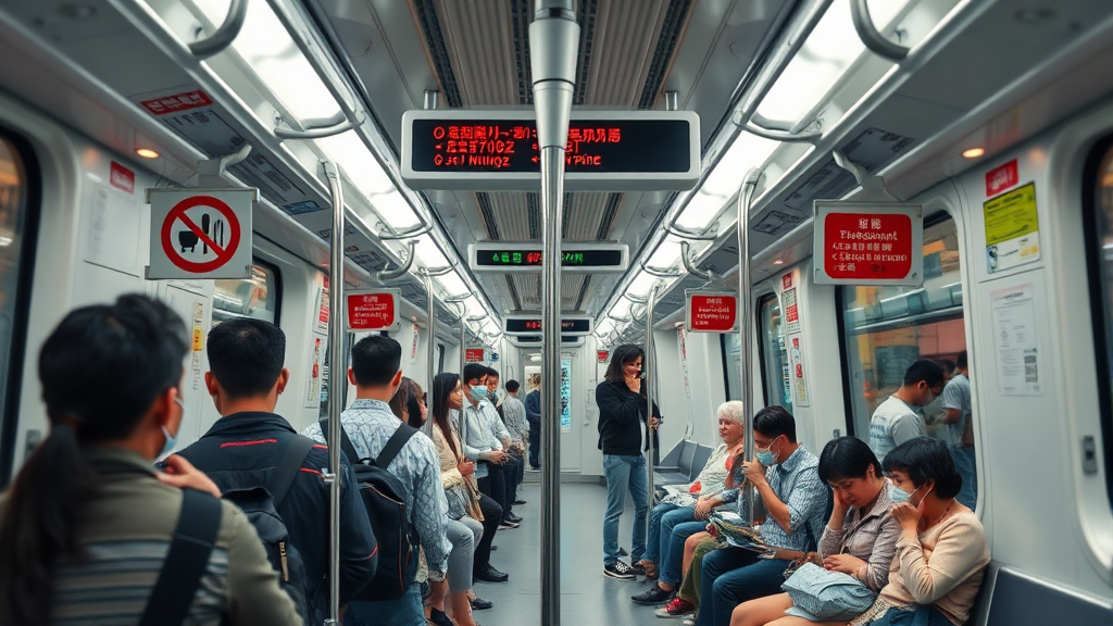 싱가포르 여행 완벽 가이드: 날씨, 벌금, 입국 주의사항 & 필수 체크리스트 6 싱가포르 대중교통 주의사항 (realistic 스타일)