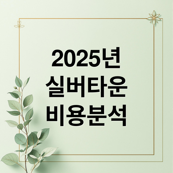 2025년 실버타운 비용 완벽 분석: 유형별 비교부터 계약 시 주의사항까지