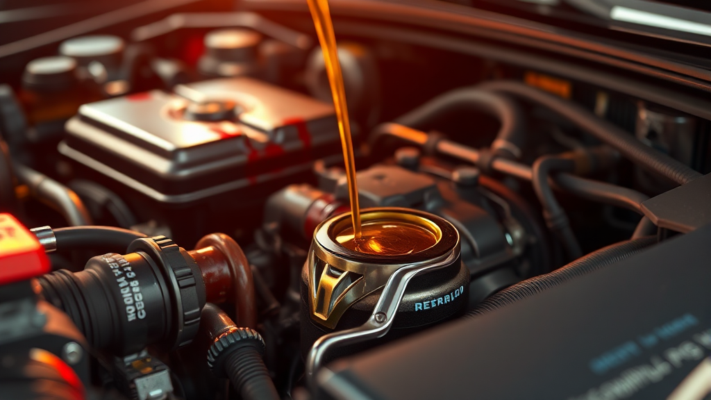 엔진오일 점검 및 교환 시기 판단 (realistic 스타일)