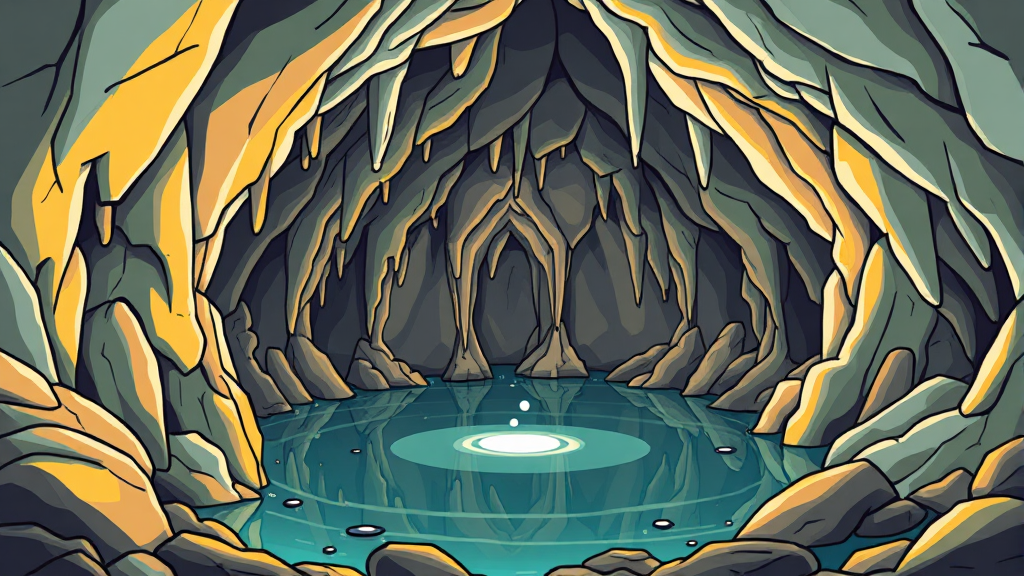 고수동굴 내부 탐험: 주요 볼거리 (cartoon 스타일)