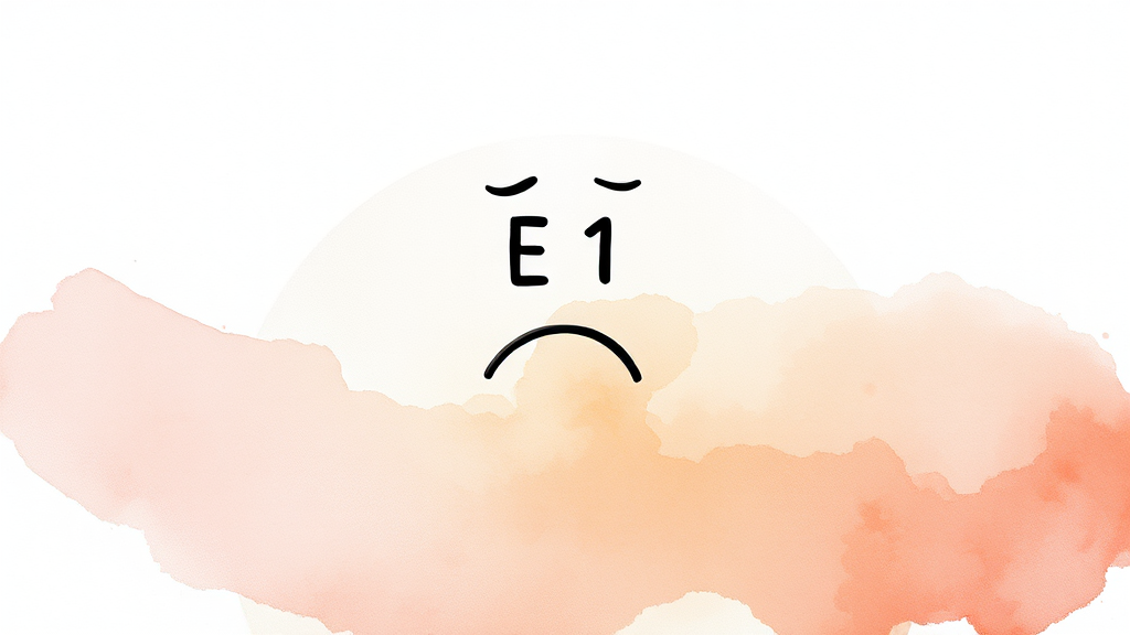 에러코드: 이해와 해결 시작 (watercolor 스타일)