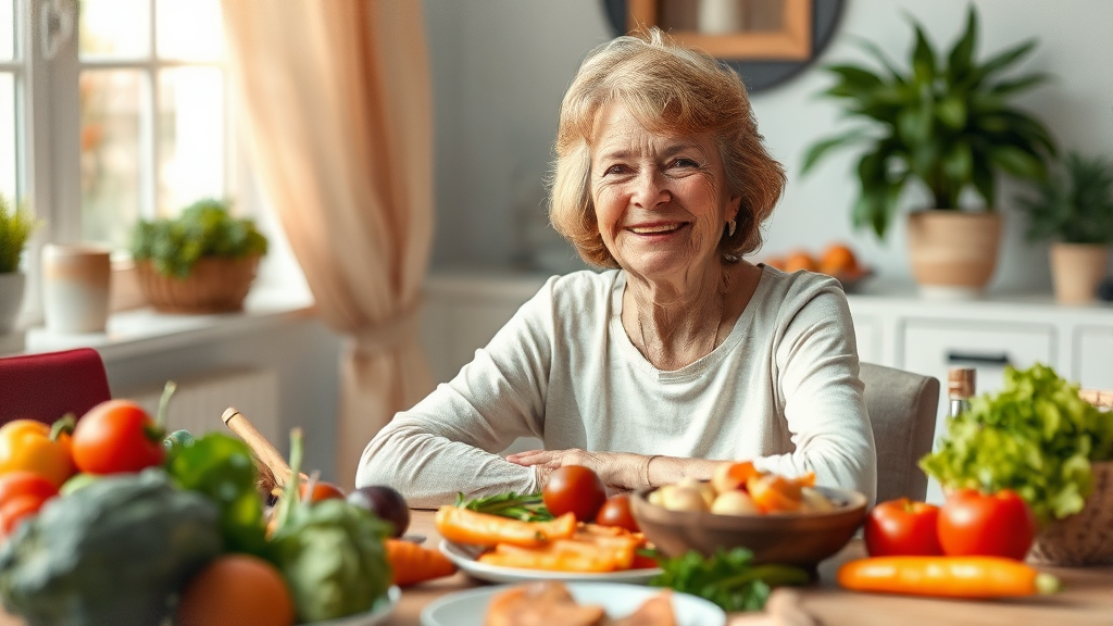 갱년기 소화불량, 생활 습관 (watercolor 스타일)