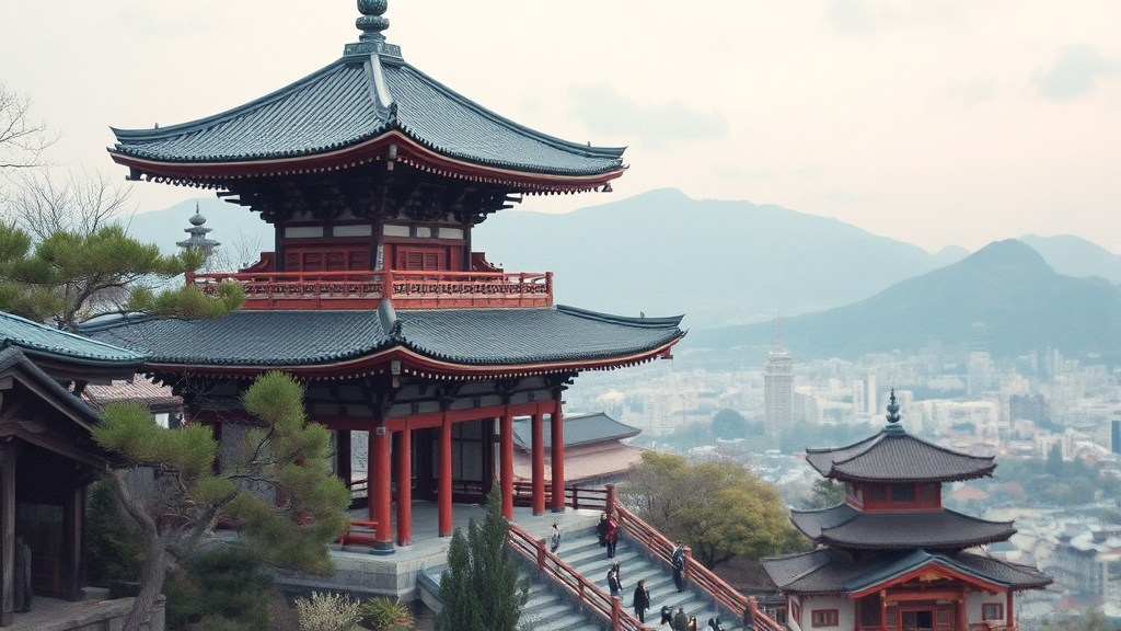 청수사 (기요미즈데라) 방문 (watercolor 스타일)