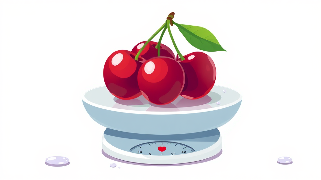 체리, 다이어트에 도움이 될까? (illustration 스타일)