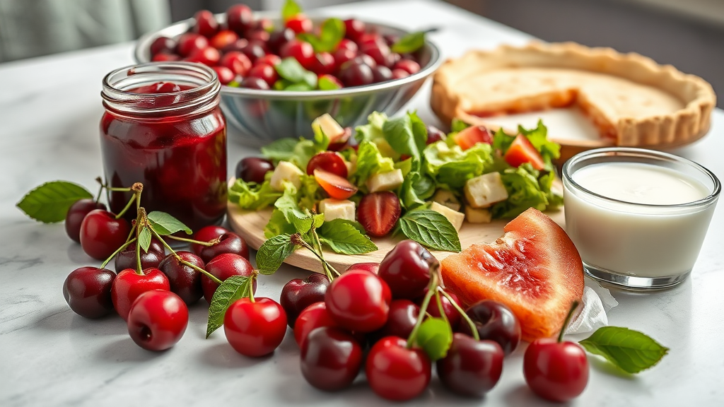 체리 활용 레시피 대방출 (realistic 스타일)