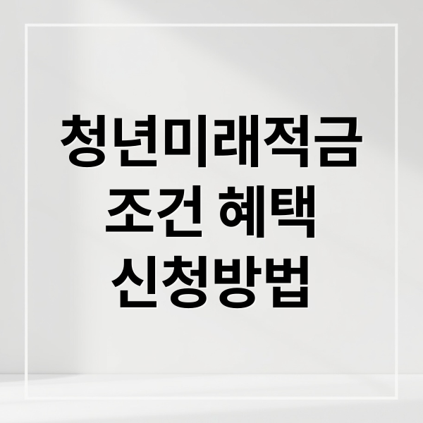 청년미래적금 완벽 분석: 조건, 혜택, 도약계좌 비교 & 신청 A to Z